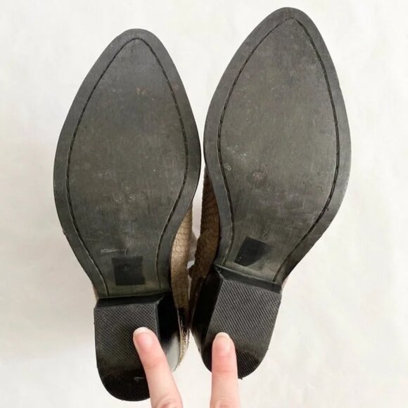 Jeffrey Campbell Cromwell Suede Bootie in Taupe Snakeskin - Picture 7 of 7